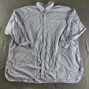 Ralph Lauren Shirt Mens 21 36-37 Tall Long Blue Long Sleeve Button Down‎ Preppy
